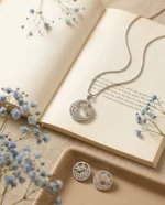 Luna Bloom Diamond Pendant Set - Image 3
