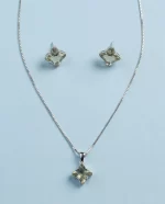 Celeste Cushion Gem Pendant Set