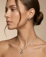 Celeste Cushion Gem Pendant Set - Image 2