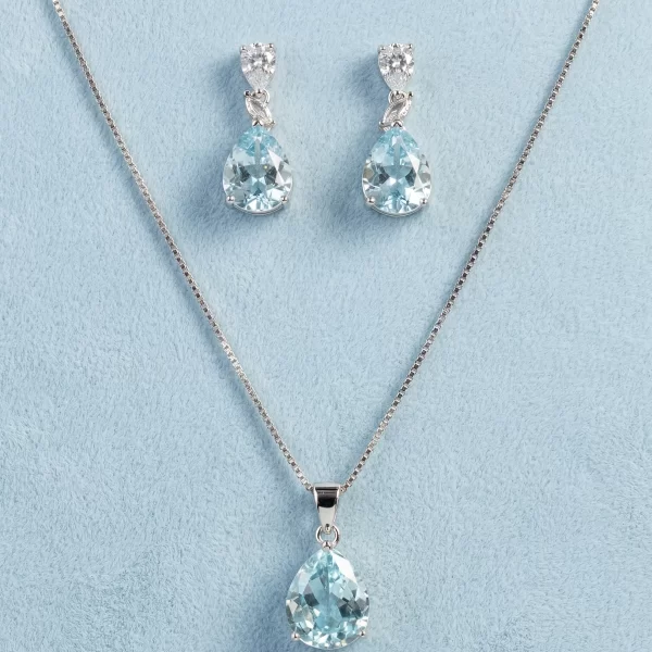 Azure Drop Elegance Pendant Set