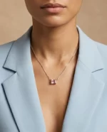 Blush Solitaire Pendant - Image 2