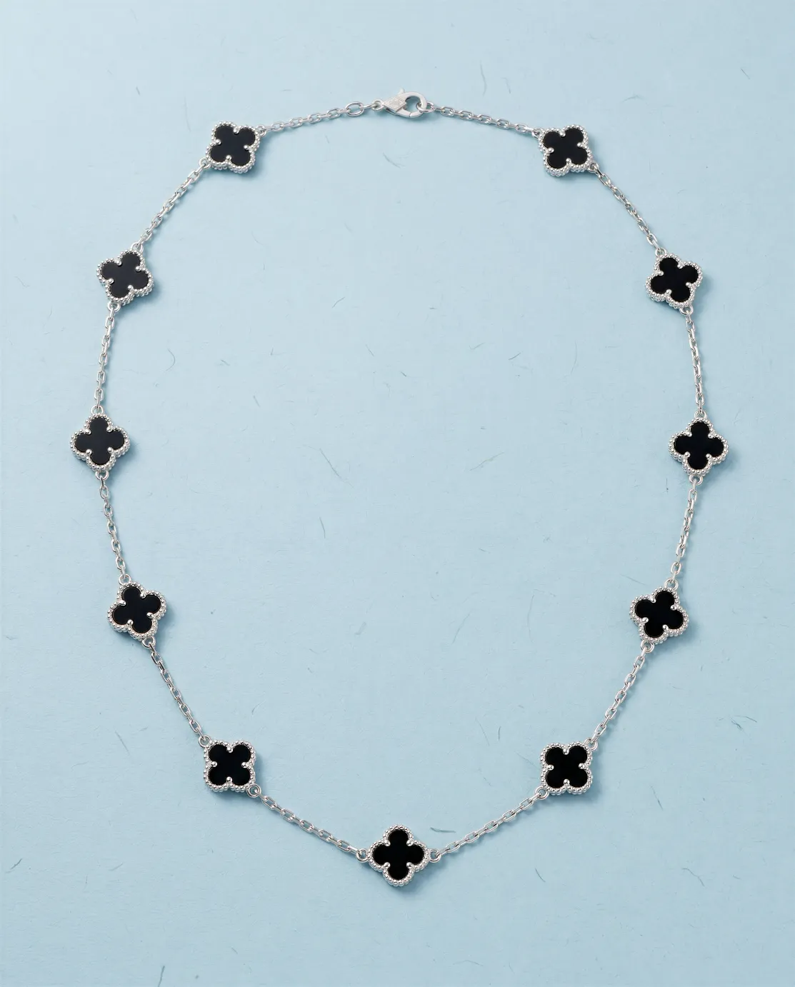 VJ21.1 Noir Clover Station Necklace - Image 1
