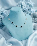 Noir Clover Station Necklace - Image 3