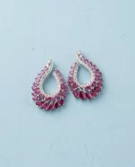 Ruby Flame Pendant Set