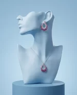 Ruby Flame Pendant Set - Image 2