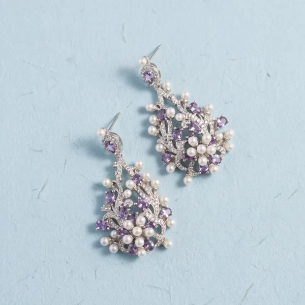 Amethyst Pearl Cascade Set