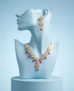 Kundan Ruby Drop Necklace