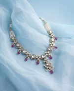 Kundan Ruby Drop Necklace - Image 2