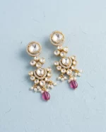 Kundan Ruby Drop Necklace - Image 3