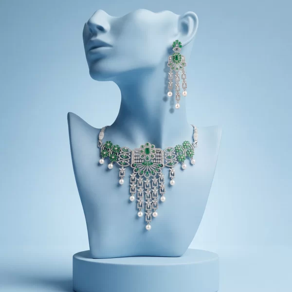 Emerald Pearl Royal Choker Set
