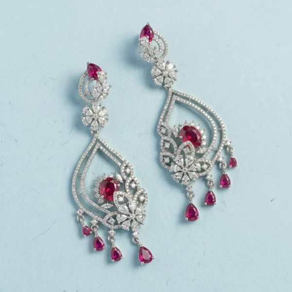 Ruby Bloom Earrings
