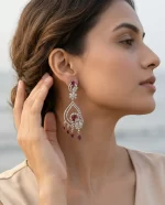 Ruby Bloom Earrings - Image 2