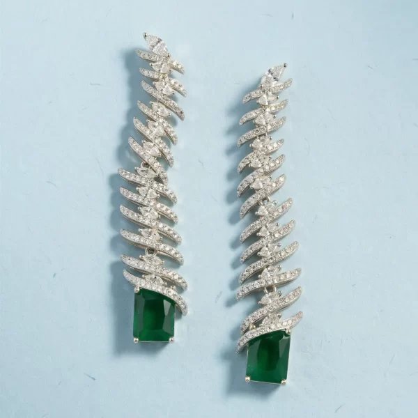 Emerald Wave Earrings