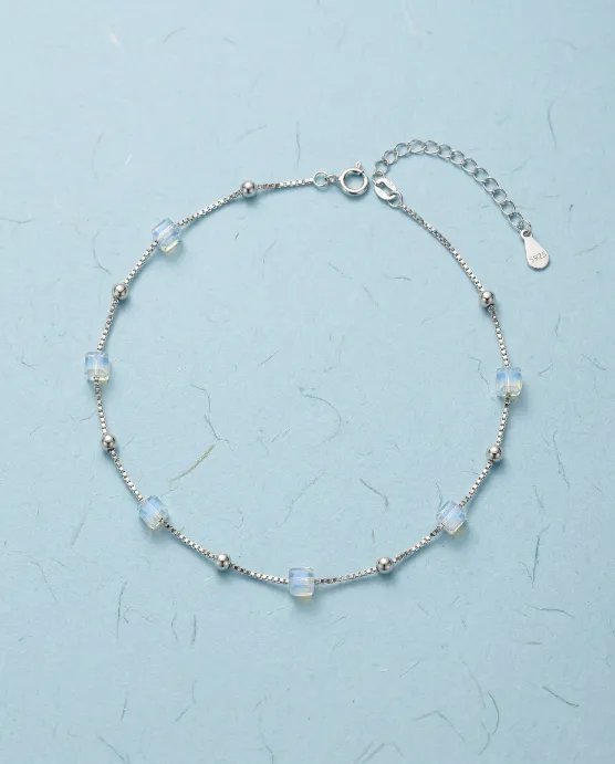 VJ46.1 Crystal Cube Anklet - Image 1